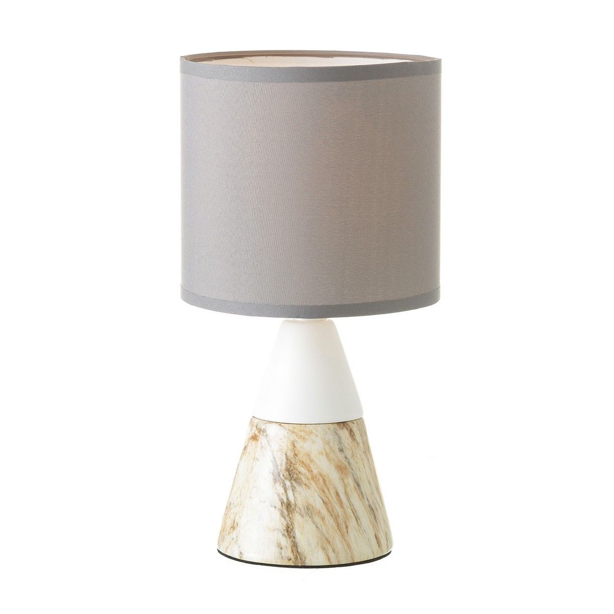 Lampada da tavolo, realizzato in Ceramica, Bianco e Beige. Il Design del Marmo, in stile Moderno - Casa e altro ancora