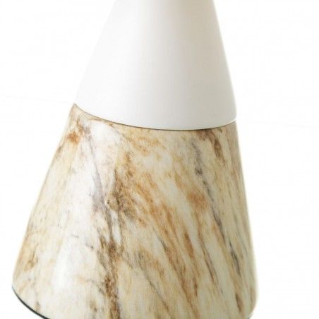 Lampada da tavolo, realizzato in Ceramica, Bianco e Beige. Il Design del Marmo, in stile Moderno - Casa e altro ancora