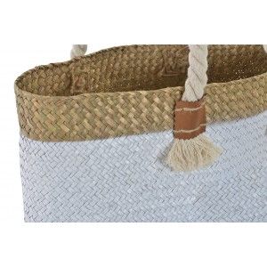 Borsa da spiaggia/navicella, di Grandi dimensioni, con Maniglie di Corda. Design Estate, con stile Marinaro (45cm X 36cm X