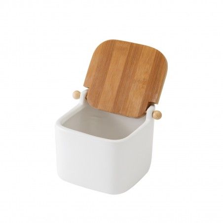 Salt shaker ceramic white 12x12x11 cm