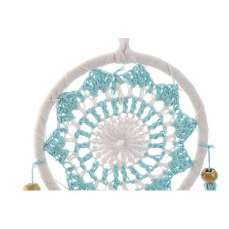 Dreamcatcher collana con Frange e Perline, colore Bianco e Blu. Progettazione di un Mandala, in stile Etnico/Boho - Casa e