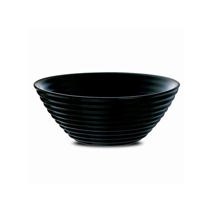 Ciotola, Nero Elegante, ideale per la Casa/Cucina. Disegno di Linee Ondulate e molto Originale 16 cm