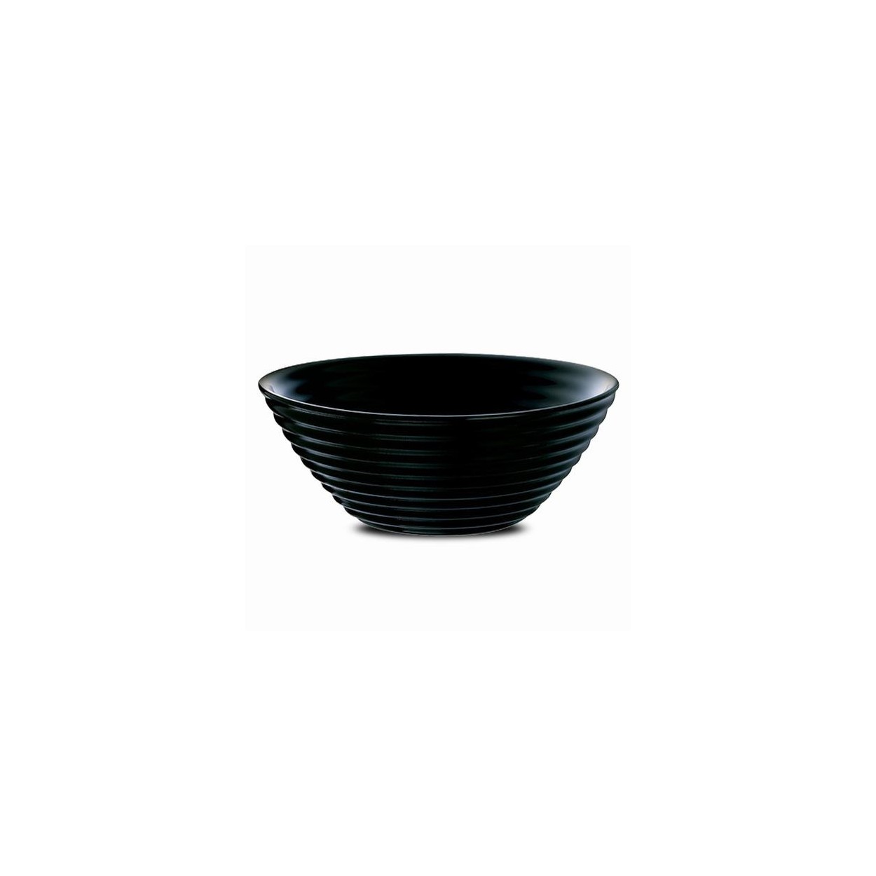 Ciotola, Nero Elegante, ideale per la Casa/Cucina. Disegno di Linee Ondulate e molto Originale 16 cm