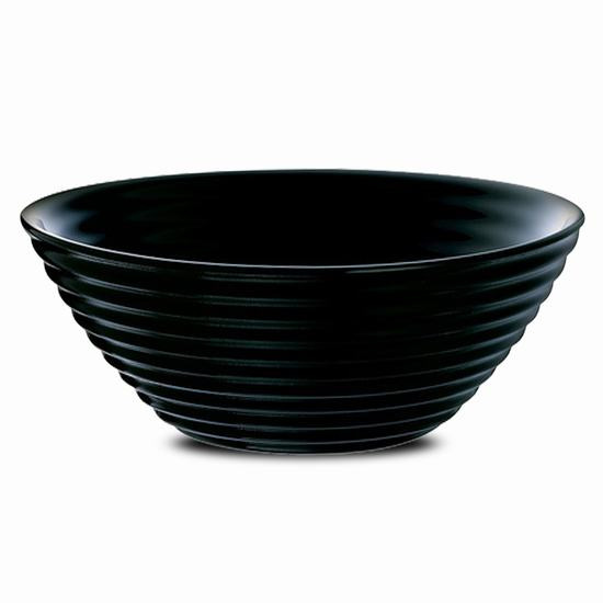 Ciotola, Nero Elegante, ideale per la Casa/Cucina. Disegno di Linee Ondulate e molto Originale 16 cm