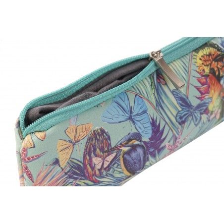 Neceser Mujer de Viaje, Diseño Tropical/Naturaleza. Higiene, Maquillaje, Aseo... 20X1,5X8 cm
