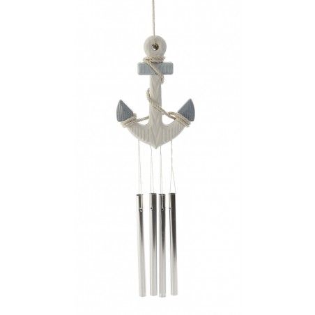 Rilevatore Di Porta, Ancora In Legno Decorativo. La decorazione a base di Pesce con Tubi Musicale di Metallo 12X3X50