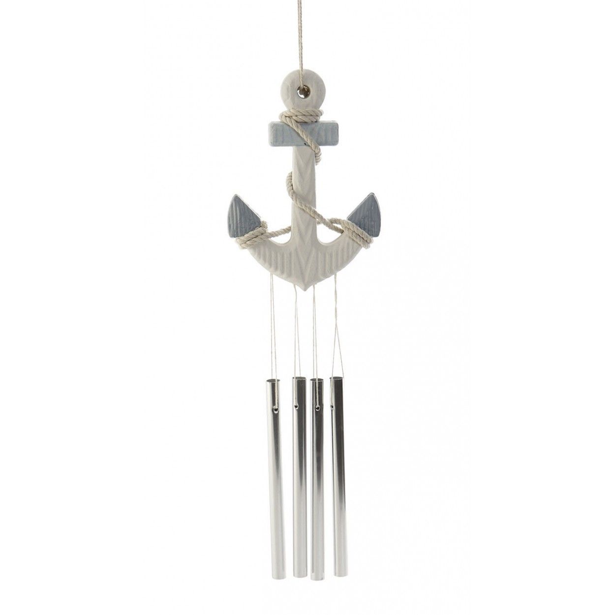 Detector Door, Anchor Decorative Wood. Decoration Seafood with Tubes Musical Metal 12X3X50