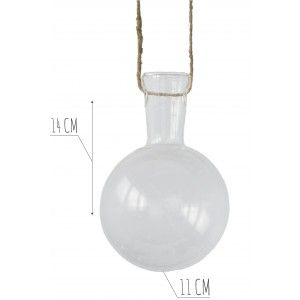 Fioriera pensile vetro trasparente set di due unità. Il design elegante e originale.