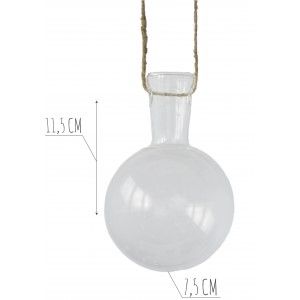 Macetero Decorativo Colgante, de Cristal, para Pared de Interior/Exterior. Diseño Original, estilo Moderno. Set de 2-Hogar y Más