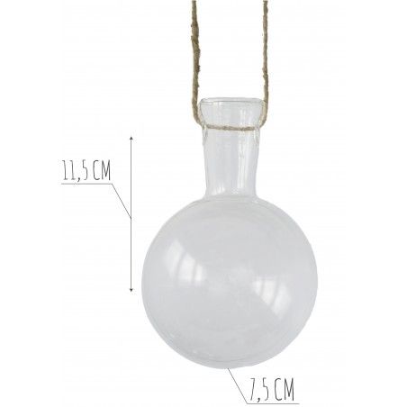 Jardinière suspendue en verre transparent set de deux unités - Design, élégant et original. La maison et plus.