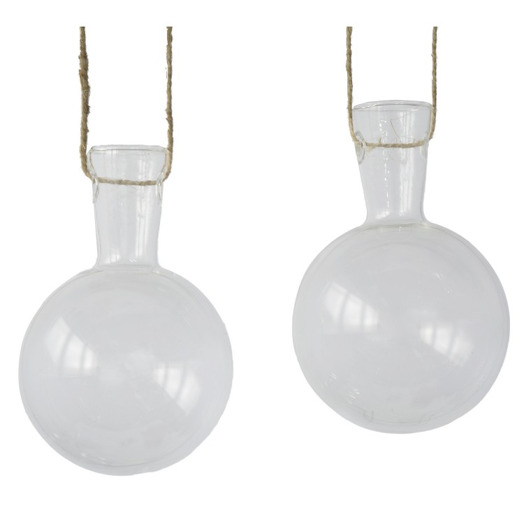La maison et plus - Planteur pendentif en cristal ensemble de deux unités de Conception, élégant et original