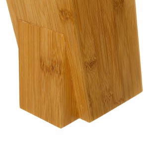 Support for Knives of Wood Natural Bamboo, without slots. Traditional design/Original 26x12,5x10 cm