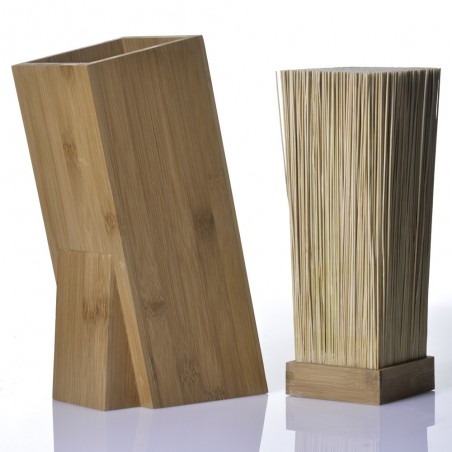 Support for Knives of Wood Natural Bamboo, without slots. Traditional design/Original 26x12,5x10 cm
