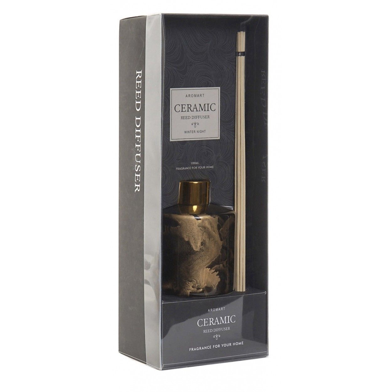 Diffusore profumo 100 ml, Supporto in Vetro, 2 Modelli. Elegante design/Moderno, Ideale per la Casa 8x8x25 cm
