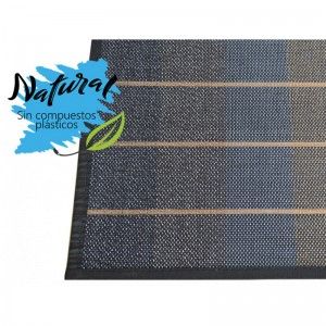 Tappeto in Bamboo Naturale firma Oxford blu,il grigio e il marrone di Casa e di Più