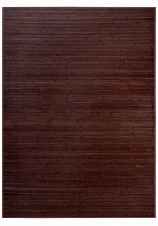 Alfombra de Bambú Natural, de color Madera Oscura, con Base Antideslizante, para Salón/Dormitorio, de 140cm X 200cm -Hogar y Más