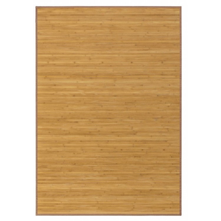 Alfombra de Bambú Natural, de color Madera Clara, con Base Antideslizante, para Salón/Dormitorio, de 140cm X 200cm - Hogar y Más