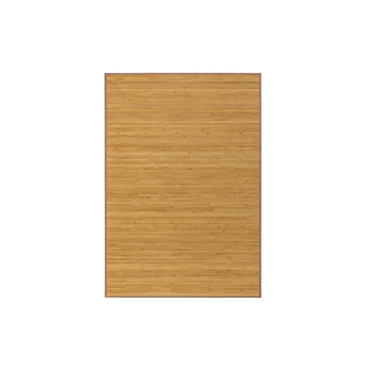 Alfombra de Bambú Natural, de color Madera Clara, con Base Antideslizante, para Salón/Dormitorio, de 140cm X 200cm - Hogar y Más
