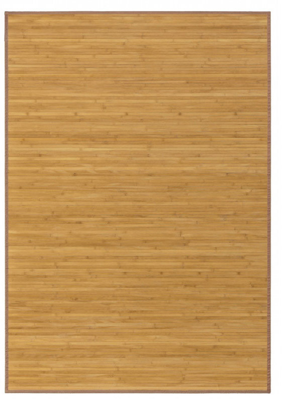 Alfombra de Bambú Natural, de color Madera Clara, con Base Antideslizante, para Salón/Dormitorio, de 140cm X 200cm - Hogar y Más