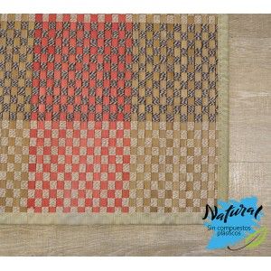 Tapis Pasillera Bambou Naturel signature de Harvard en rose et brun clair de la Maison et de Plus