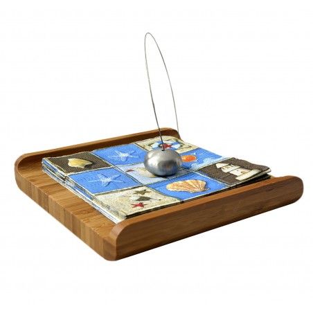 Porte-serviettes Moderne en Bambou et acier Inoxydable 