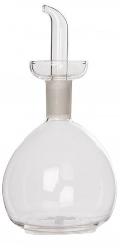 Oil glass anti-Drip System with a minimalist/Transparent oil/vinegar. 9X9X16 cm 270 ML - Home and More