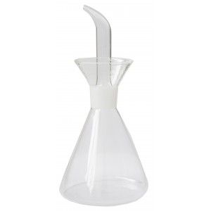 L'huile en verre transparent vertical anti-goutte à goutte minimaliste pour huile/vinaigre - Maison et Plus