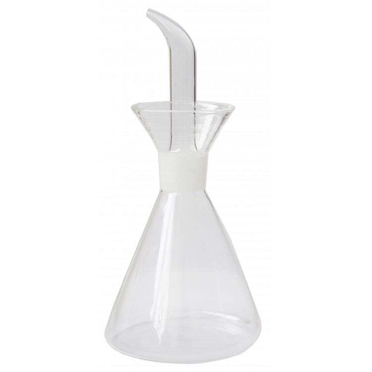 L'huile en verre transparent vertical anti-goutte à goutte minimaliste pour huile/vinaigre - Maison et Plus