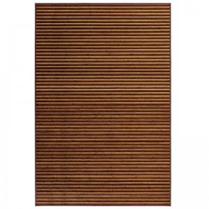 Alfombra de Salón o Comedor, de Rayas color Natural, con Base Antideslizante, de Bambú Natural 140cm X 200cm - Hogar y Más