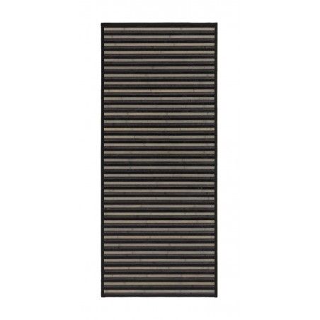 CARPET BAMBOO NASTURAL, FOR THE FOYER AND HALLWAY OF MODERN DESIGN WITH STRIPES IN GREY TONE, 75 X 175 CM.