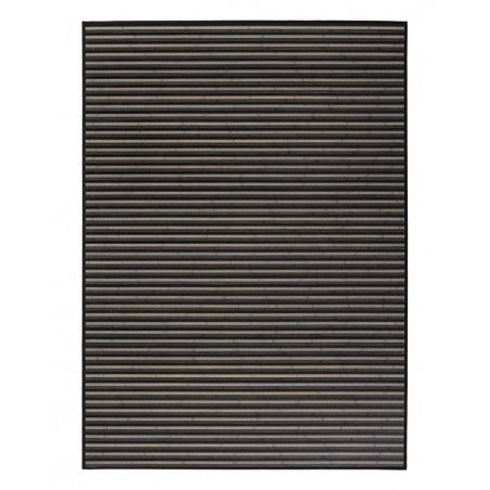 TAPPETO IN BAMBÙ NATURALE, PER SOGGIORNO, CON STRISCE NEI TONI DI GRIGIO DESIGN UNICO, 180 X 250 CM.