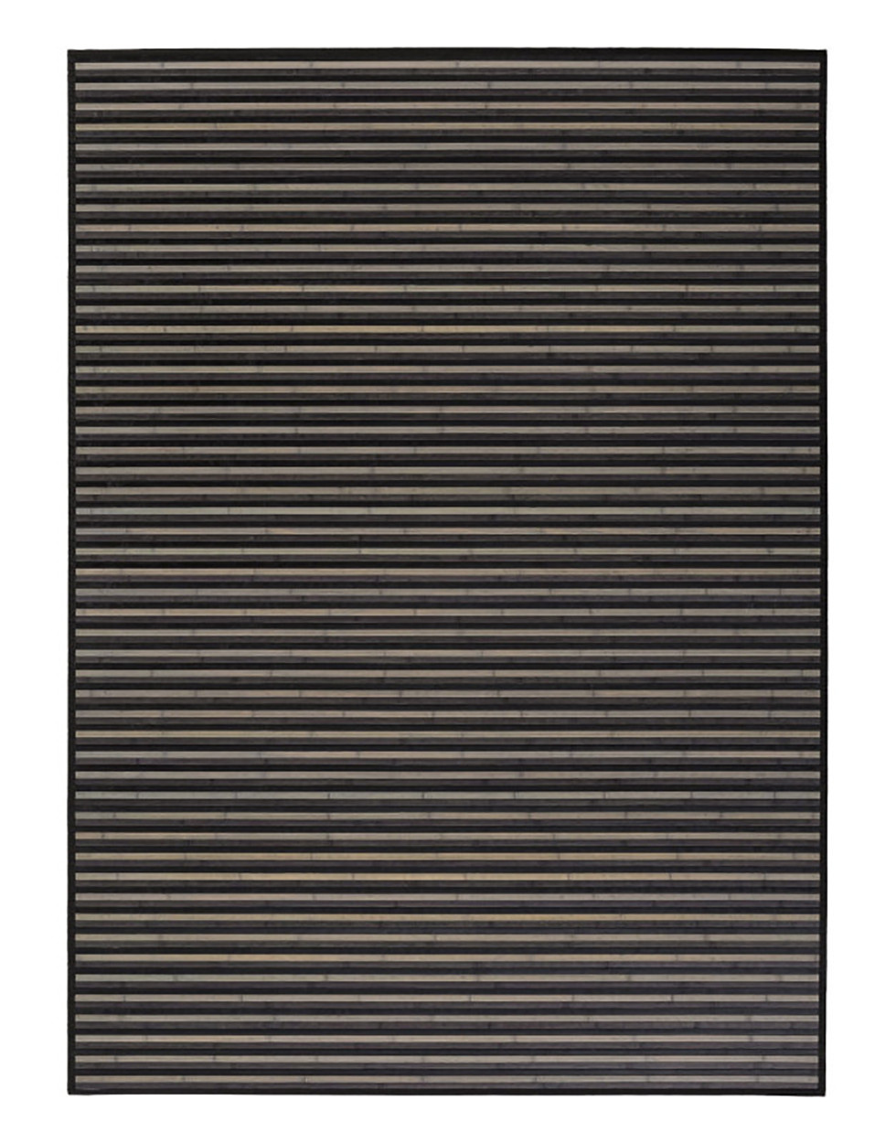 TAPPETO IN BAMBÙ NATURALE, PER SOGGIORNO, CON STRISCE NEI TONI DI GRIGIO DESIGN UNICO, 180 X 250 CM.