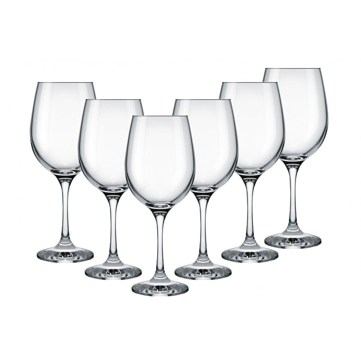 Tazza di Vino Rosso 49Cl, Vetro temperato 6 Eleganti Stoviglie, Set di 6.