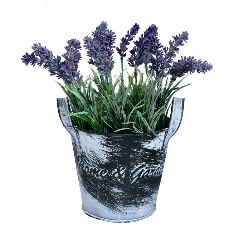 Plantes artificielles Pots en métal Vintage Maison & Jardin - Maison et Plus