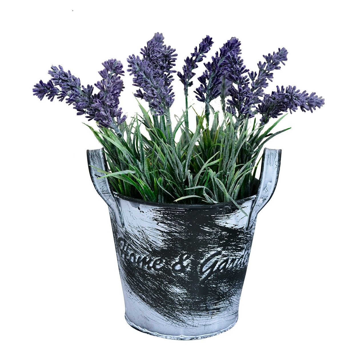 Plantes artificielles Pots en métal Vintage Maison & Jardin - Maison et Plus