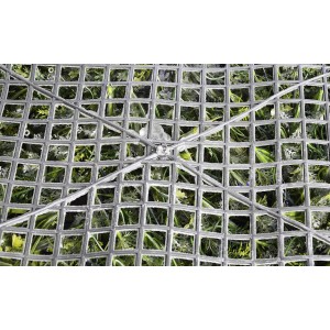 Vertical garden Artificial wall, Grass and Purple Flowers, For decoration of Interior and Exterior, 40 x 60 cm - Home and More