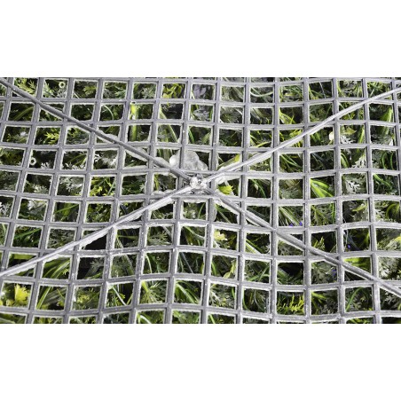 Jardín Vertical Artificial de pared, Cesped y Flores Moradas, Para decoración de Interior y Exterior, 40 x 60 cm - Hogar y Más