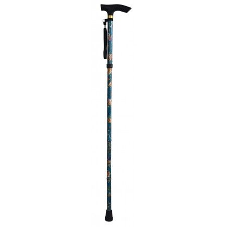 Canne Pliante Réglable en Aluminium anti-Dérapant, Léger et Durable . Design Floral 83/93 cm 300gr