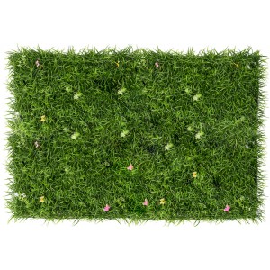 Vertical garden Artificial wall, Grass, Flowers and Butterflies, Decoration of Interior and Exterior, 40 x 60 cm - Home and More
