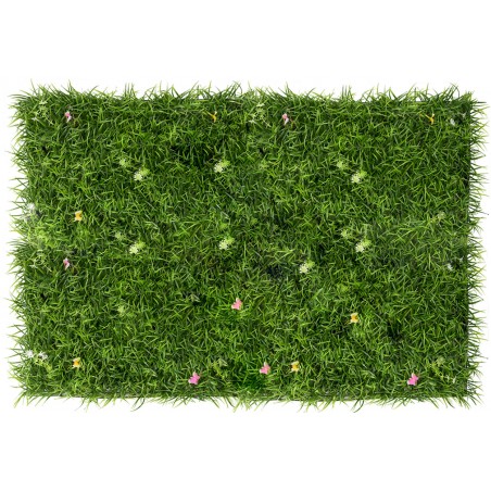 Giardino verticale parete Artificiale, Erba, Fiori e Farfalle, Decorazione di Interni ed Esterni, 40 x 60 cm - Casa e altro
