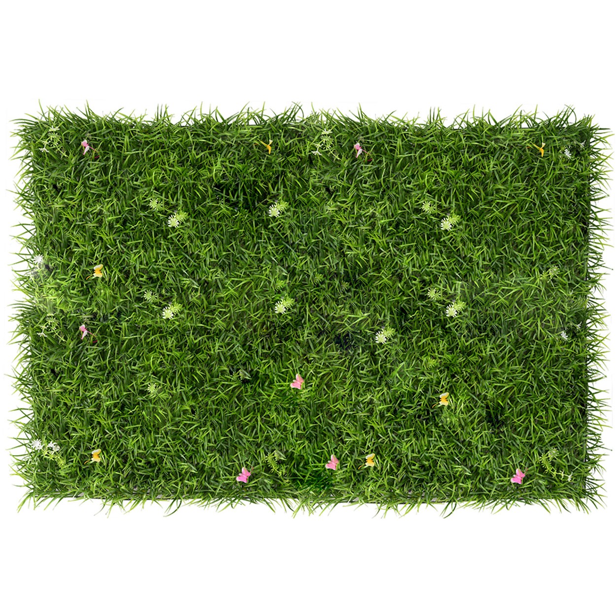 Giardino verticale parete Artificiale, Erba, Fiori e Farfalle, Decorazione di Interni ed Esterni, 40 x 60 cm - Casa e altro