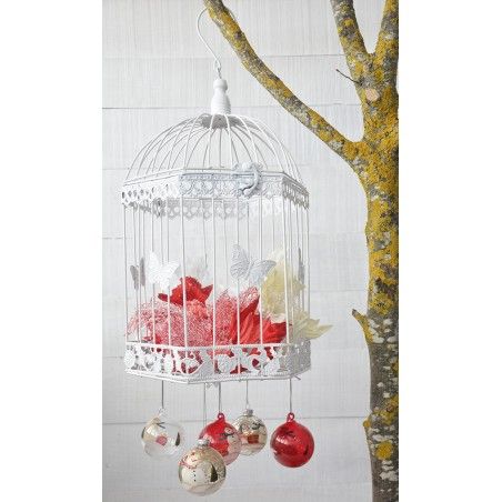 White cage, Decorative Metal, Elegant and Modern "Butterfly". Decor Cages, Wedding, Garden.