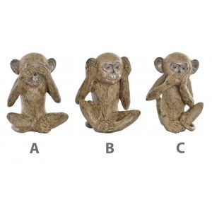 Figura Resina, Mono Envejecido, Decoración Moderna - Hogar y Más