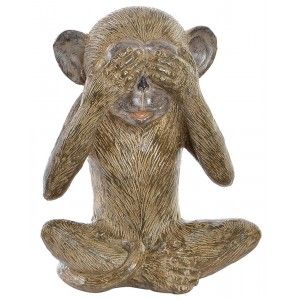 Figura Resina, Mono Envejecido, Decoración Moderna - Hogar y Más