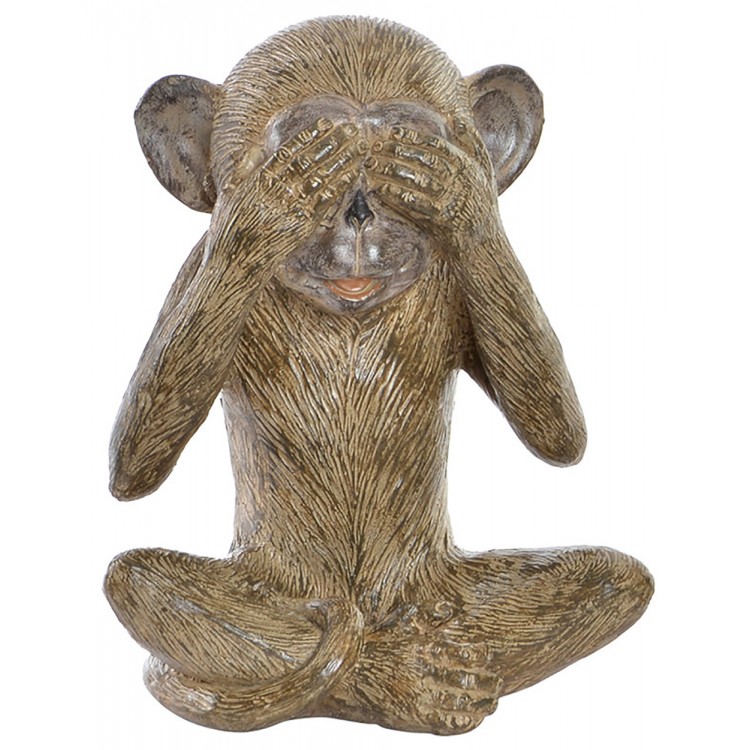 Figura Resina, Mono Envejecido, Decoración Moderna - Hogar y Más