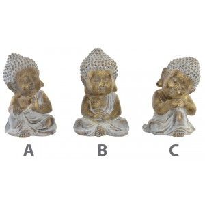 Bouddha Décoratif En Résine, Bouddhiste. Des chiffres, des Bouddhas, de la Décoration, de Style Zen 21,5x21x31,cm - Maison et