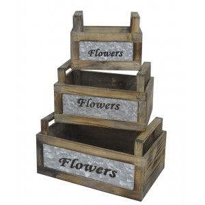 Caja de Madera Decorativa Vintage Set de 3: Almacenamiento y Decoración con Estilo Rústico