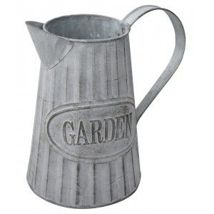Planteur boîte Décorative Vintage en Métal pour Intérieur/Extérieur. D'origine sous la forme d'un arrosoir "Jardin" 20x9x19 cm
