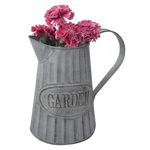 Planteur boîte Décorative Vintage en Métal pour Intérieur/Extérieur. D'origine sous la forme d'un arrosoir "Jardin" 20x9x19 cm