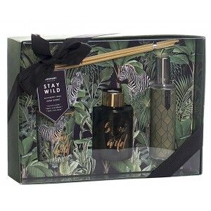 Aroma diffuser Set 3, Bottle Glass, 60 ml/30 ml, Cologne, air freshener and candle Aromatic. Ideal gift 24,5X6X17 cm